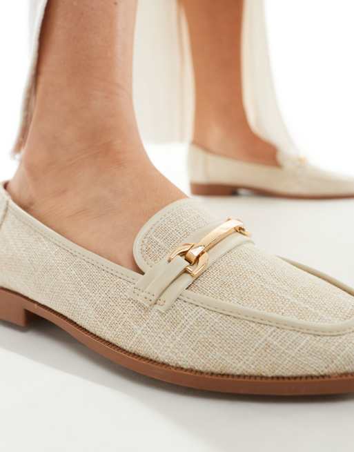 ASOS DESIGN – Verity – Platta loafers med detaljer i naturligt material, 2 av 4