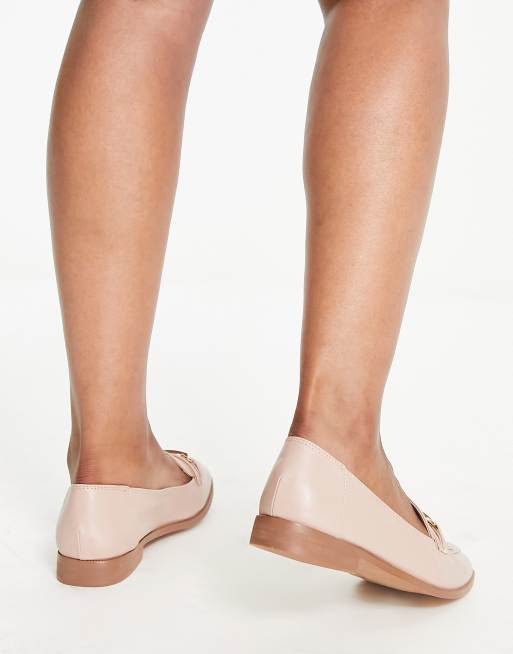 ASOS DESIGN - Verity - Platte schoenen met brede pasvorm en versiering in beigeroze, 4 van 4