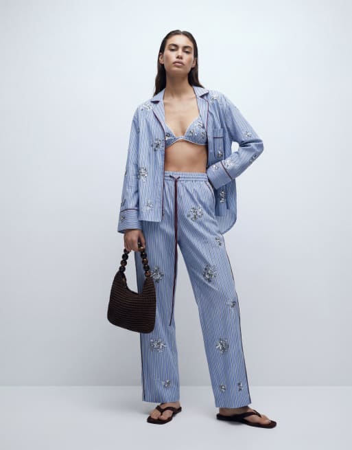 ASOS DESIGN – Verziertes, gestreiftes Bustier, Kombiteil, 9 von 11