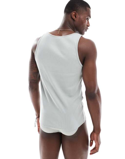 ASOS DESIGN vest and brief underwear set in light green, 4 of 4