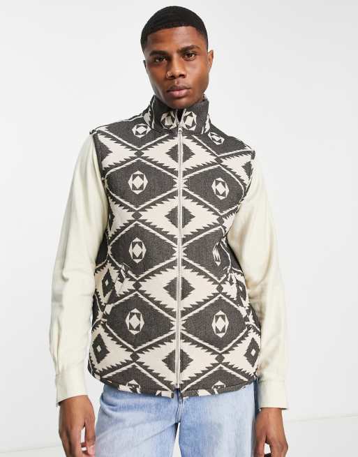 ASOS DESIGN vest in all over pattern print