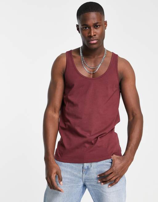ASOS DESIGN vest in burgundy