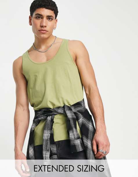 ASOS DESIGN vest in khaki - view 1