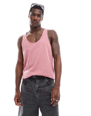 Asos Design Vest In Pink