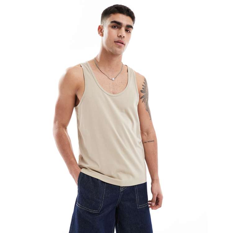 ASOS DESIGN vest in stone | ASOS