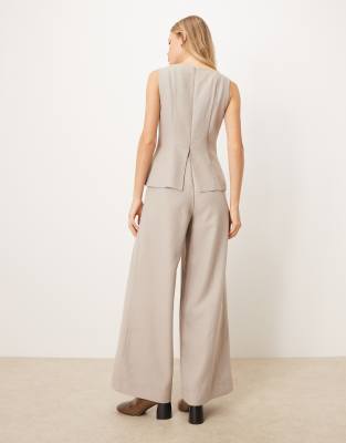 Asos Design Vest Jumpsuit In Gray