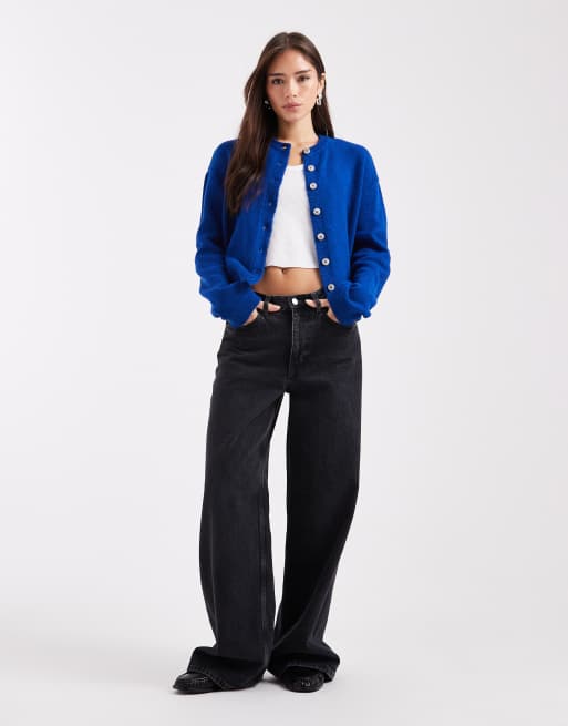 ASOS DESIGN - Vest met contrasterende knopen in kobaltblauw, 2 van 4