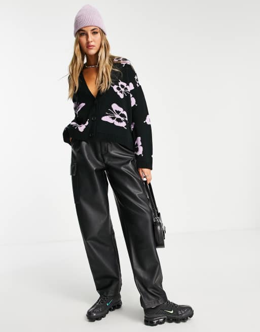 ASOS DESIGN - Vest met motief van vlindertjes in zwart, 3 van 4