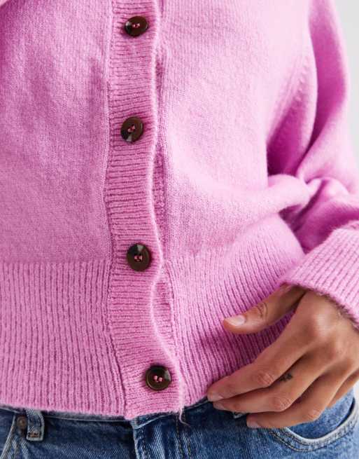 ASOS DESIGN - Vest met ronde hals en raglanmouwen in roze, 3 van 4