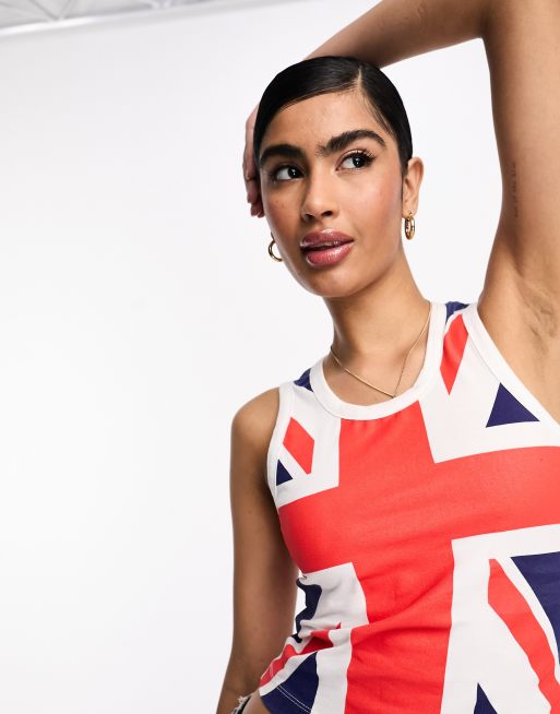 ASOS DESIGN vest top with union jack graphic ASOS