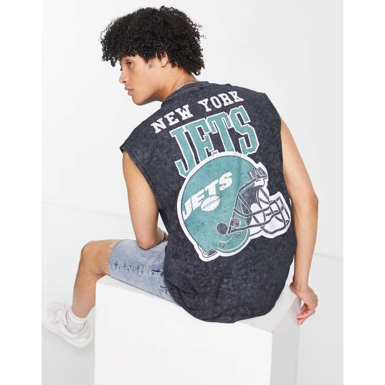 ASOS DESIGN New York jets oversized t-shirt with front and back print