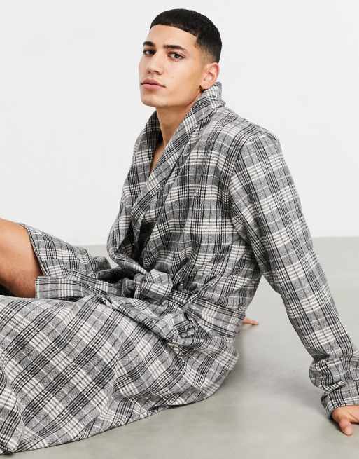 ASOS DESIGN - Vestaglia da casa in tessuto spazzolato a ...