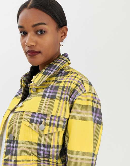 Veste a carreau jaune new arrivals