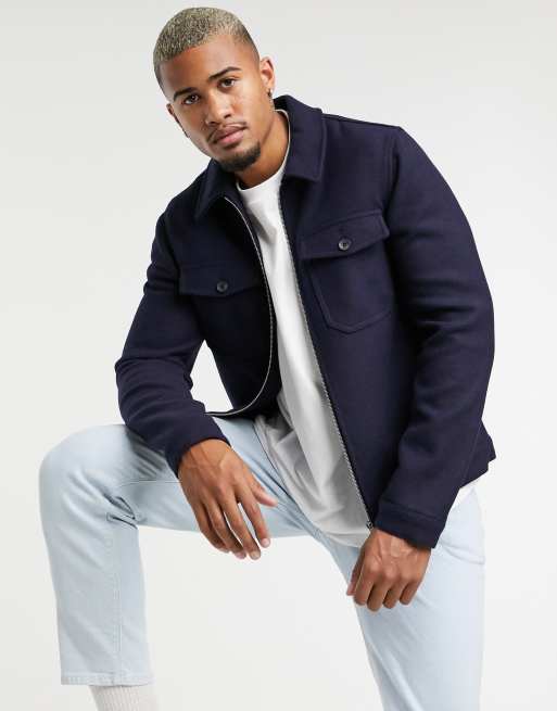 Veste classique Harrington - Bleu Marine éClipse pour Homme