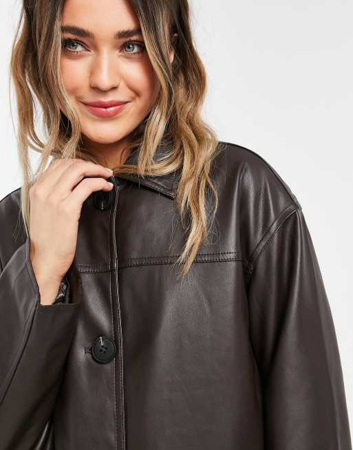 Asos veste en online cuir femme