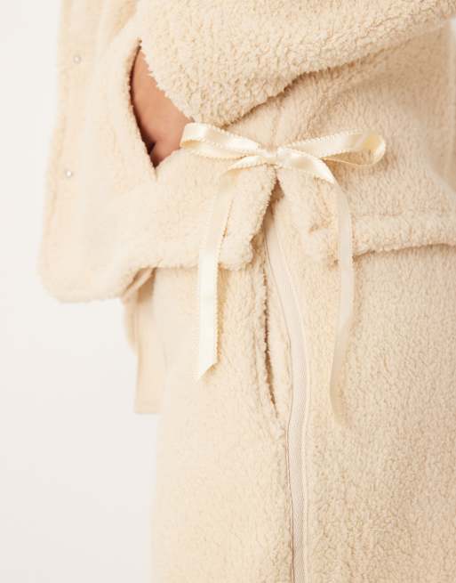 ASOS DESIGN - Veste confortable en polaire douce - Avoine, 2 de 4