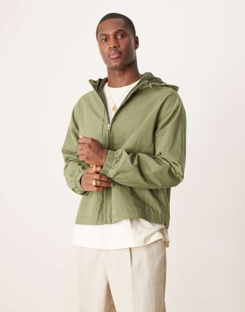 ASOS DESIGN - Veste coupe-vent à capuche - Kaki - view 1