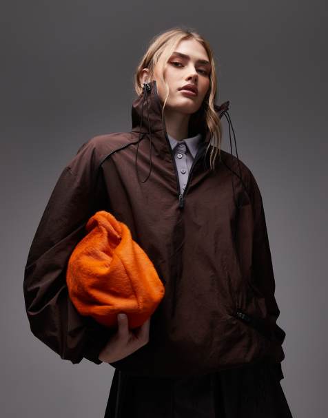 ASOS DESIGN - Veste coupe-vent technique - Chocolat - view 1