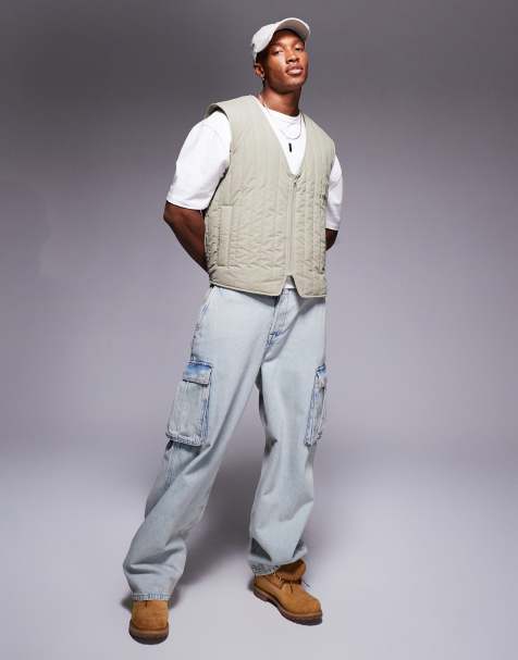 ASOS DESIGN - Veste courte sans manches texturée - Taupe - view 1