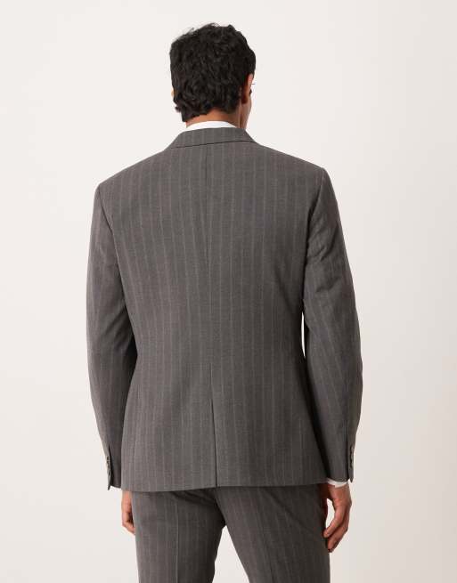 ASOS DESIGN - Veste de costume ajustée à rayures fines - Gris, 3 de 5