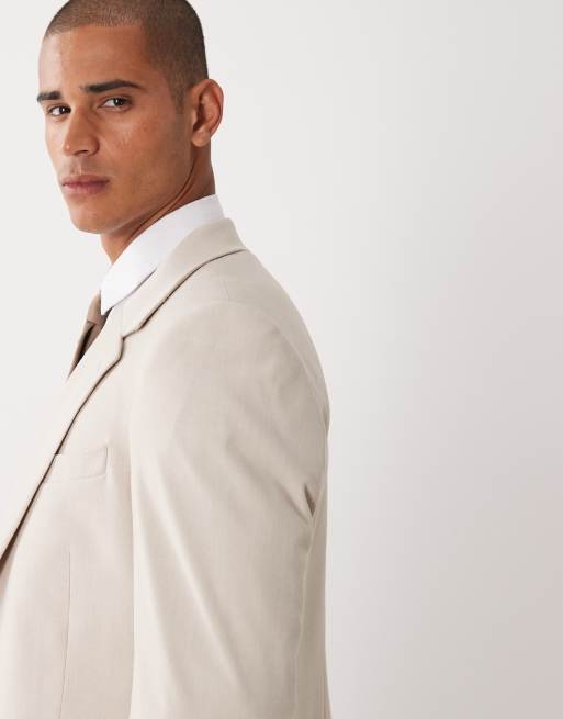 ASOS DESIGN - Veste de costume ajustée - Beige, 4 de 5