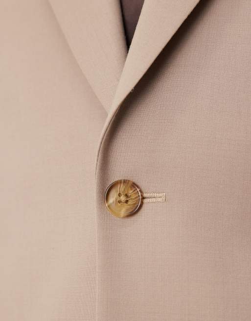 ASOS DESIGN - Veste de costume ajustée en laine mélangée - Beige, 5 de 5