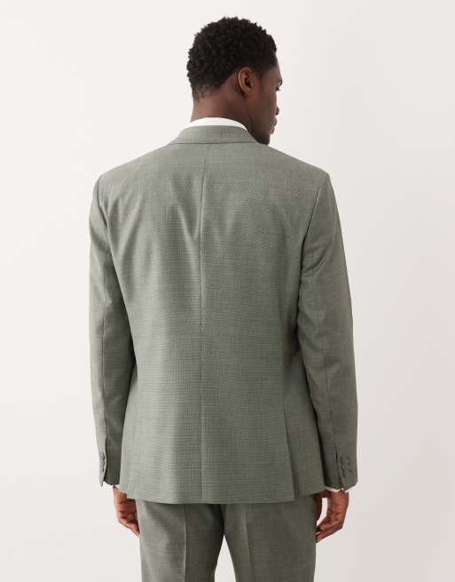 ASOS DESIGN - Veste de costume ajustée en laine mélangée lavable - Vert moyen, 3 de 5