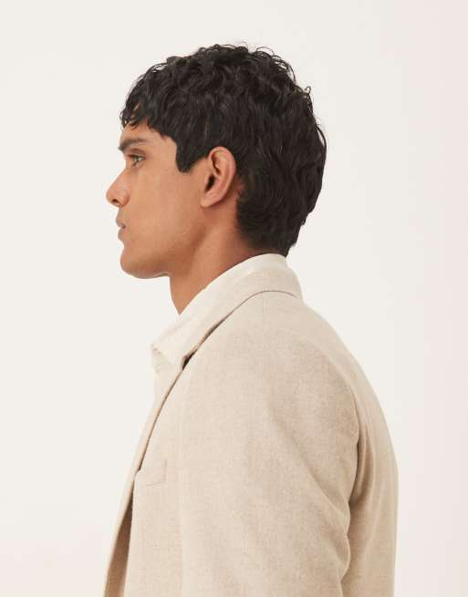 ASOS DESIGN - Veste de costume ajustée en laine mélangée - Taupe, 4 de 5