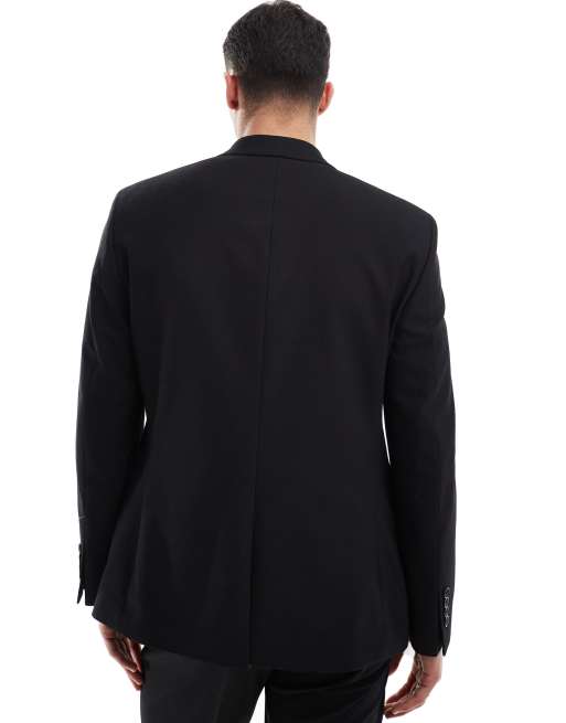 ASOS DESIGN - Veste de costume ajustée en sergé - Noir, 3 de 5