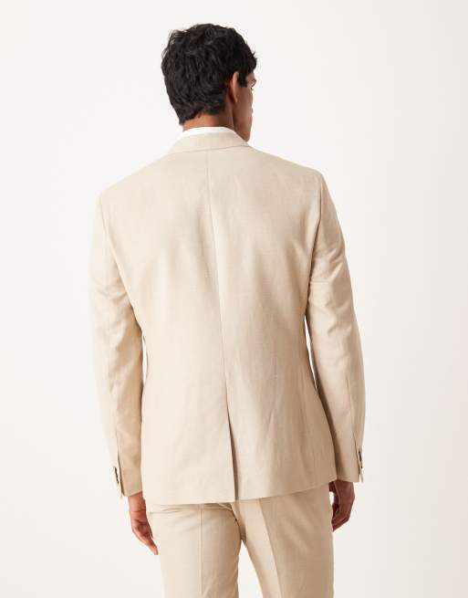 ASOS DESIGN - Veste de costume ajustée en tissu micro-texturé - Beige , 3 de 5