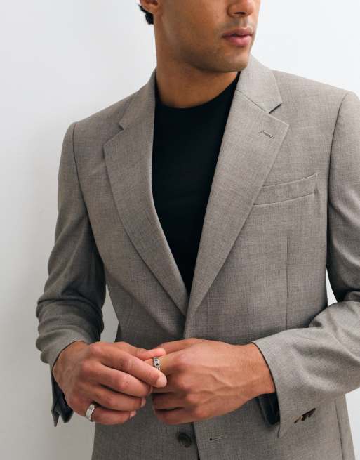 ASOS DESIGN - Veste de costume ajustée - Gris chiné, 3 de 5