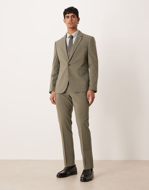ASOS DESIGN - Veste de costume ajustée - Kaki, 2 de 5