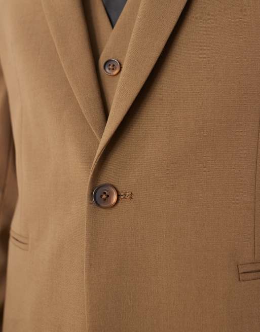 ASOS DESIGN - Veste de costume ajustée - Marron, 5 de 5
