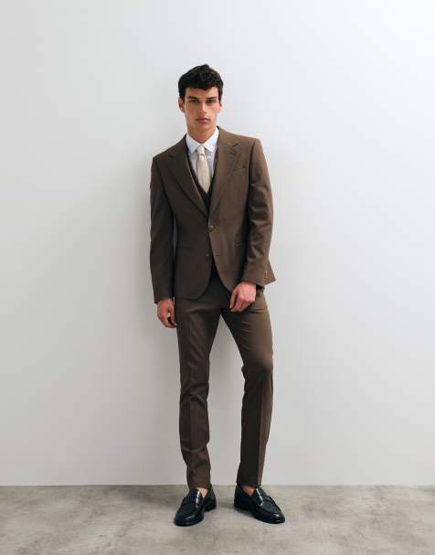 ASOS DESIGN - Veste de costume ajustée - Marron - view 1