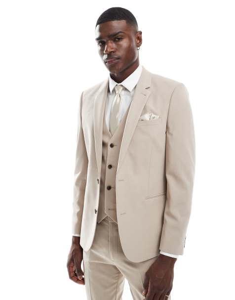 ASOS DESIGN - Veste de costume ajustée - Taupe - view 1