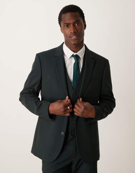 ASOS DESIGN - Veste de costume ajustée - Vert foncé - view 1