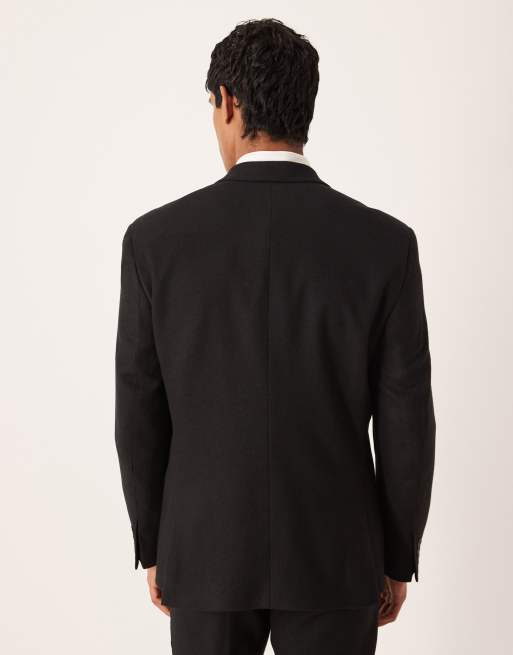 ASOS DESIGN - Veste de costume classique croisé en laine - Noir, 3 de 5