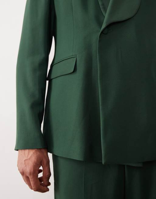 ASOS DESIGN - Veste de costume classique croisée à double boutonnage - Vert foncé, 5 de 5