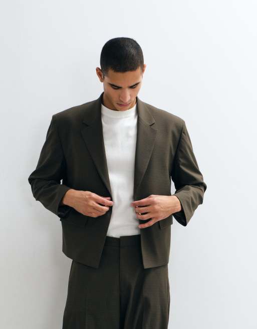 ASOS DESIGN - Costume coupe carrée à carreaux - Marron, 2 de 2