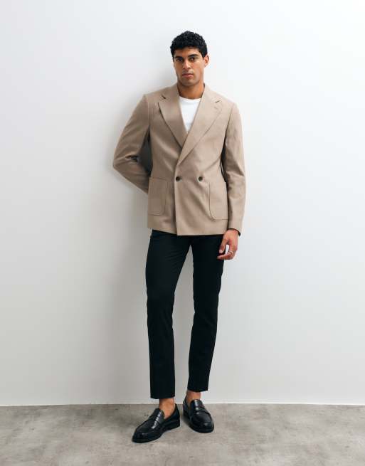 ASOS DESIGN - Veste de costume coupe classique en tissu texturé - Marron, 2 de 5