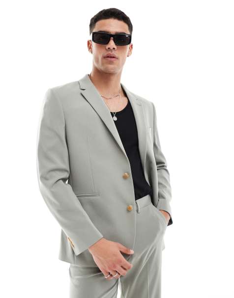 ASOS DESIGN - Veste de costume coupe classique - Vert sauge - view 1