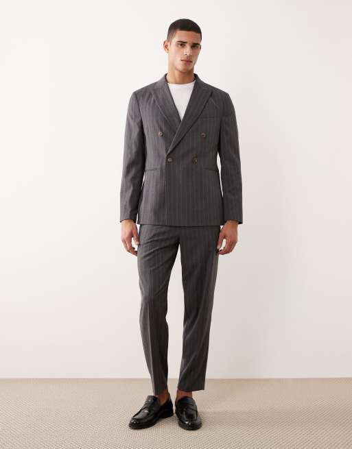 ASOS DESIGN - Veste de costume décontractée à fines rayures - Anthracite, 2 de 5