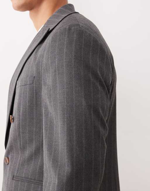 ASOS DESIGN - Veste de costume décontractée à fines rayures - Anthracite, 4 de 5