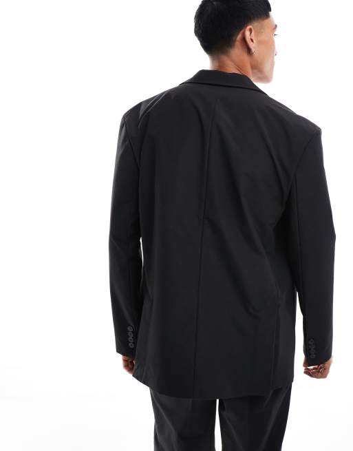 ASOS DESIGN - Veste de costume décontractée en tissu technique - Noir, 5 de 5
