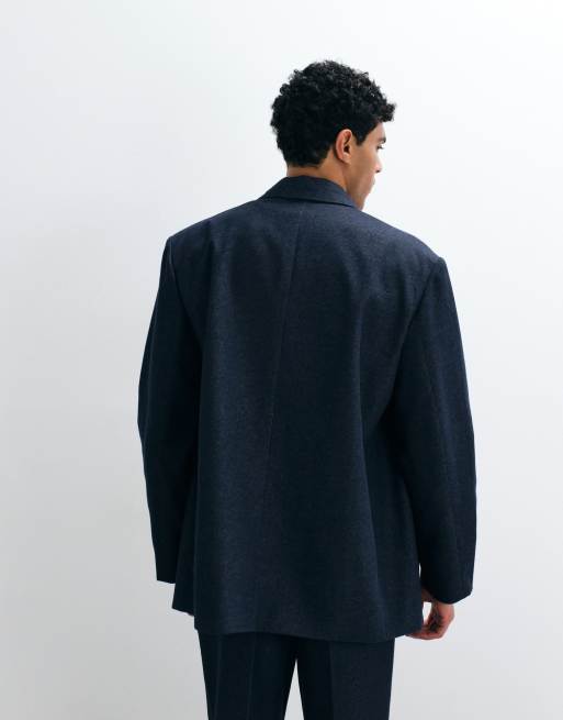 ASOS DESIGN - Veste de costume oversize effet denim - Bleu marine, 4 de 5