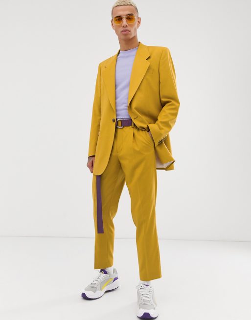 Veste costume 2025 jaune homme