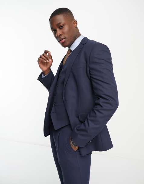 ASOS DESIGN - Veste de costume skinny de qualité supérieure en stretch bidirectionnel - Bleu marine - view 1