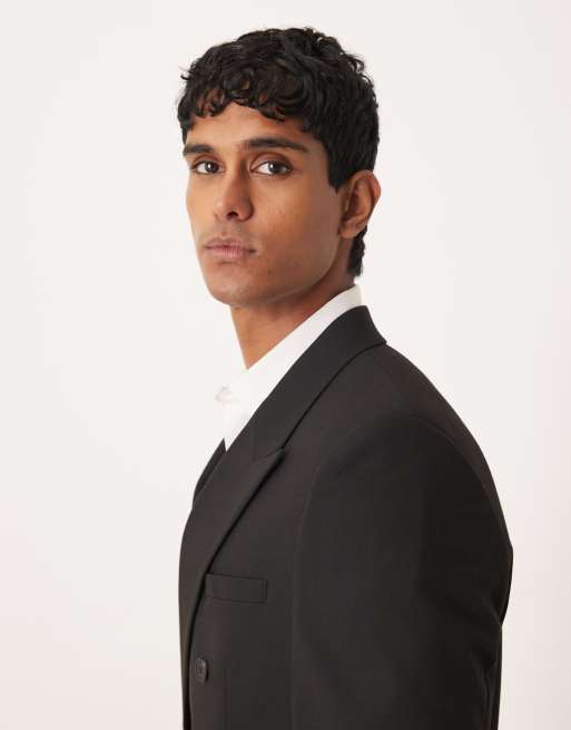 ASOS DESIGN - Veste de costume slim à double boutonnage - Noir, 4 de 5