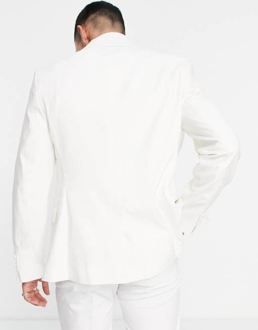 ASOS DESIGN - Veste de costume slim - Blanc, 4 de 4