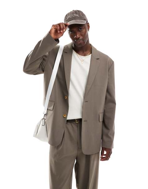 ASOS DESIGN - Veste de costume souple et décontractée - Vison - view 1